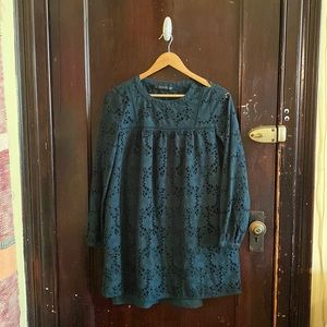 Zara long sleeve babydoll mini dress.